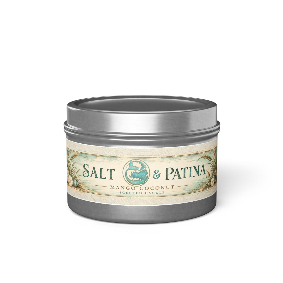 Salt & Patina Mango Coconut Tin Candles
